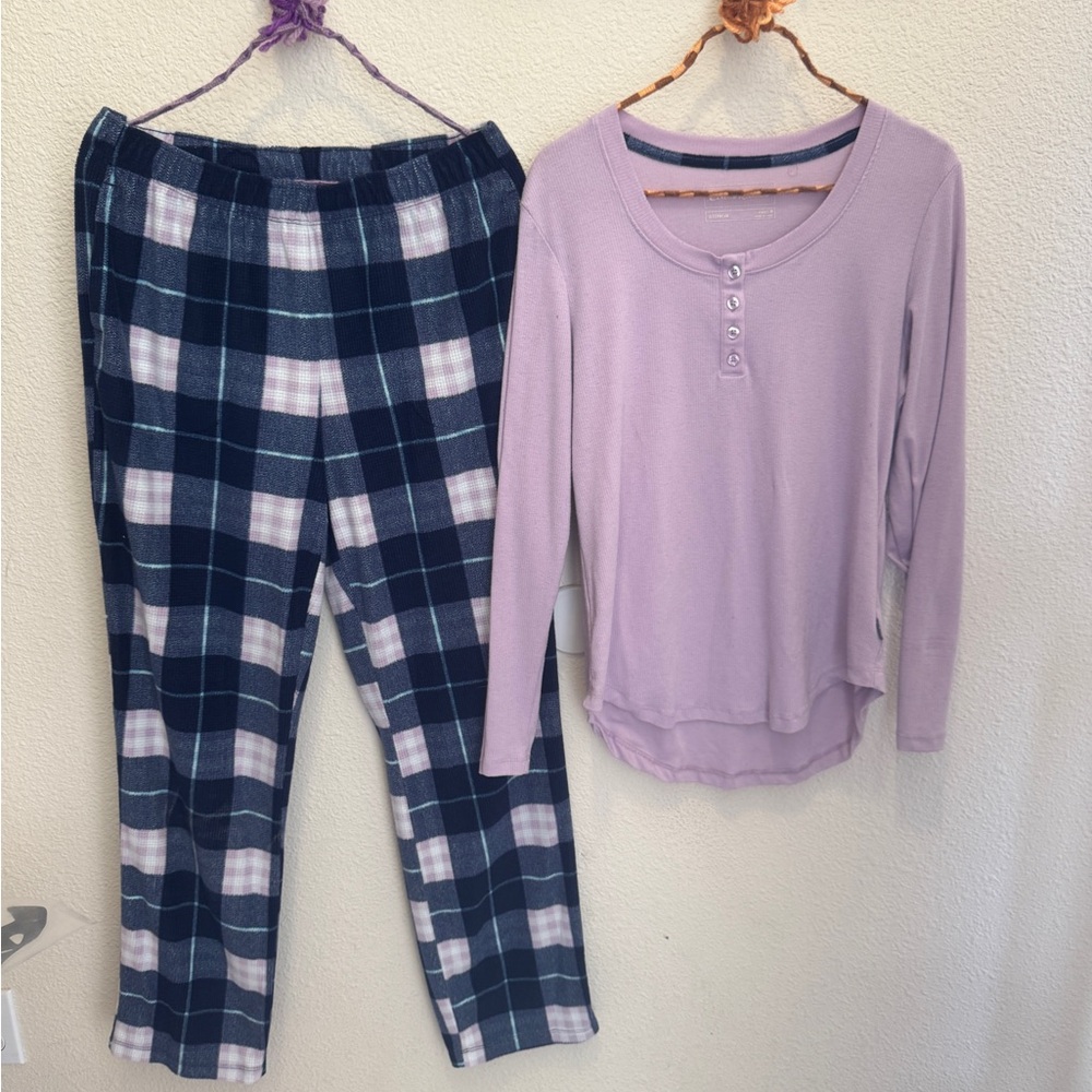 Eddie Bauer Purple and Blue Pajama Set